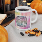Funny Sarcastic Coffee Mug – “I’m Not Sarcastic, I’m Just Allergic to Stupidity” Quote – Colourful Tie‑Dye Ceramic Cup