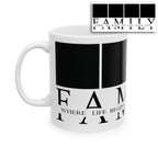 Personalized Family Photo Mug – Custom Picture & Quote Coffee Cup | “Family Where Life Begins” Gift