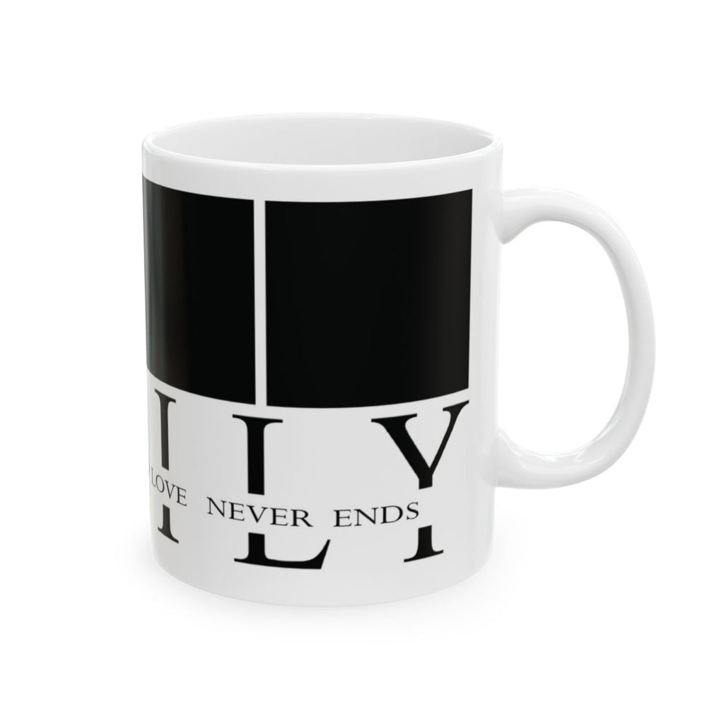 Personalized Family Photo Mug – Custom Picture & Quote Coffee Cup | “Family Where Life Begins” Gift