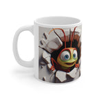 Funny Cartoon Bug Mug – 3D Character Design Coffee Cup, Cute Insect Art Gift for Kids & Adults