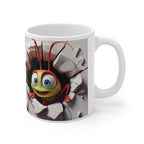 Funny Cartoon Bug Mug – 3D Character Design Coffee Cup, Cute Insect Art Gift for Kids & Adults