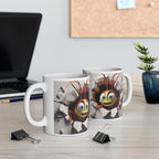 Funny Cartoon Bug Mug – 3D Character Design Coffee Cup, Cute Insect Art Gift for Kids & Adults