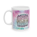 Funny Sarcastic Coffee Mug – “I’m Not Sarcastic, I’m Just Allergic to Stupidity” Quote – Colourful Tie‑Dye Ceramic Cup