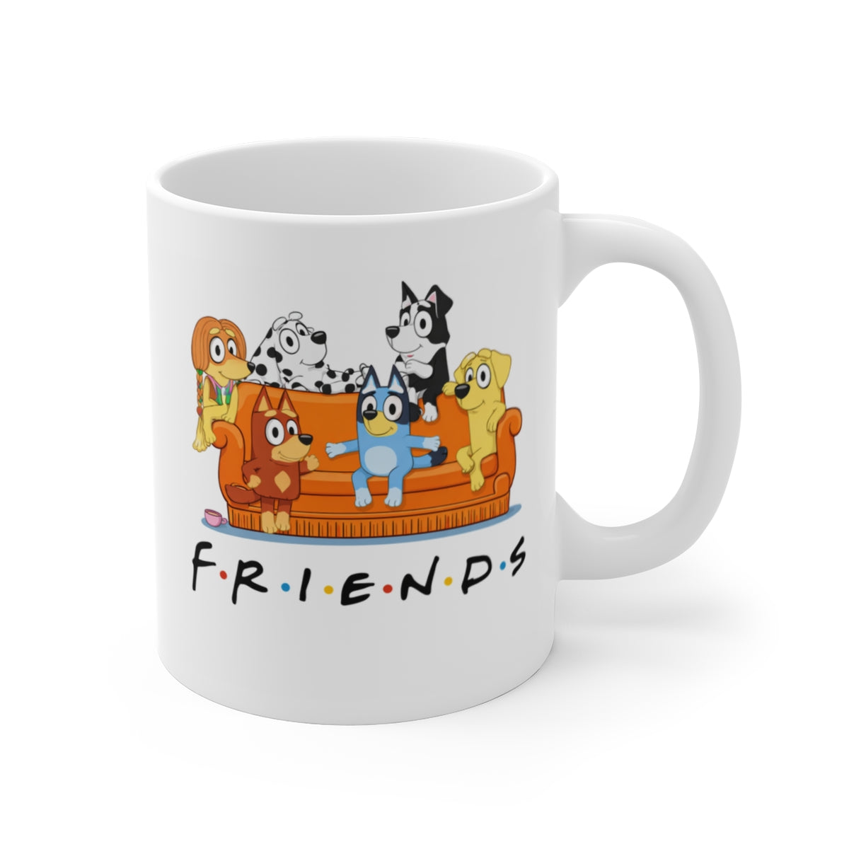Cute Cartoon Dog Friends Sofa Mug – Funny Coffee Cup Gift for TV Lovers & Best Friends