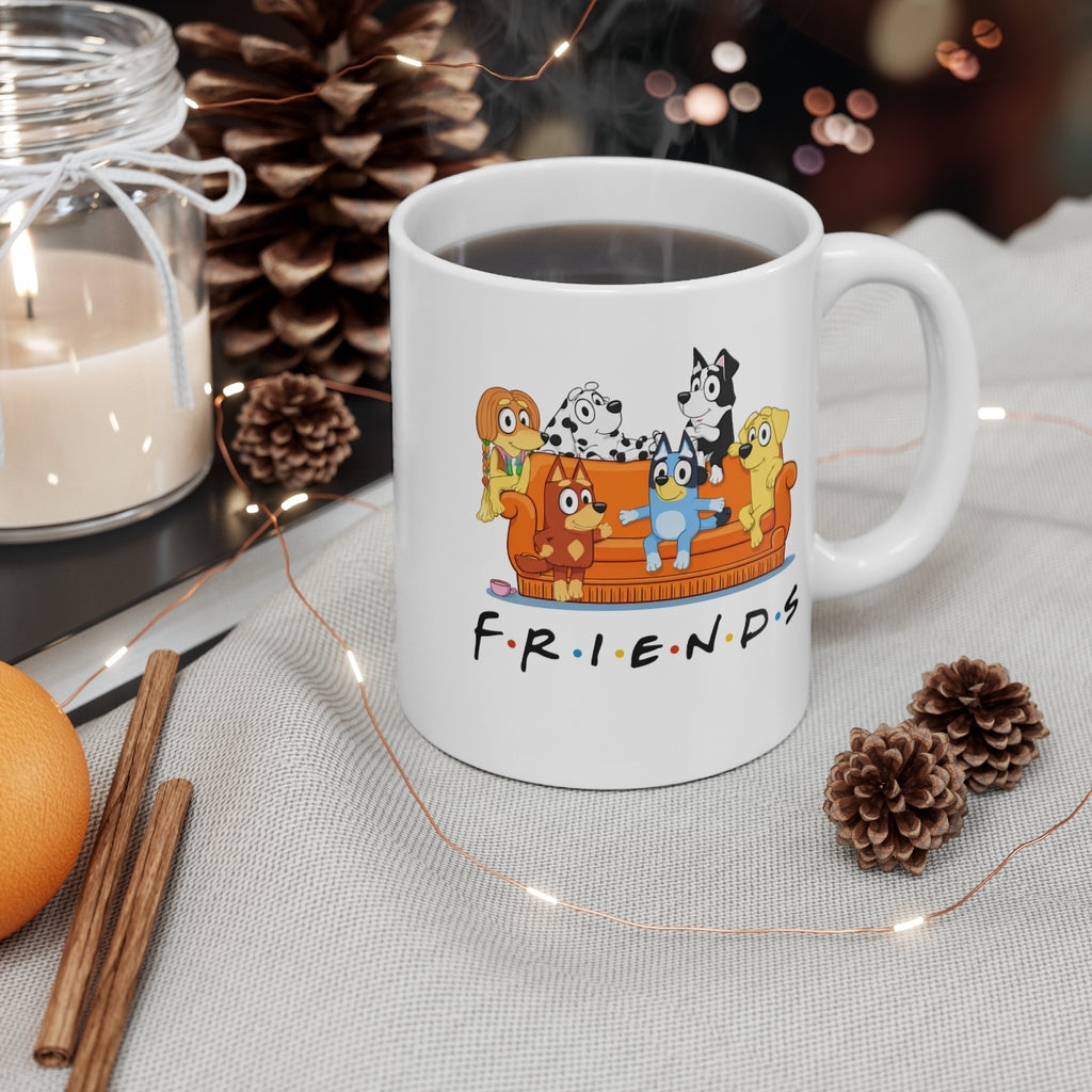 Cute Cartoon Dog Friends Sofa Mug – Funny Coffee Cup Gift for TV Lovers & Best Friends
