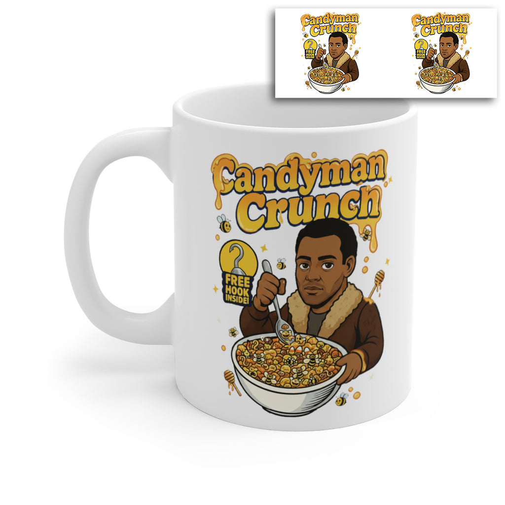 Candyman Crunch Horror Cereal Mug – Funny Candyman Movie Coffee Cup for Horror Fans & Collectors