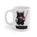 Darth Wisker Funny Cat Mug – Cute Space Villain Kitten Coffee Cup – Novelty Sci-Fi Gift for Cat Lovers