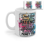 Dear Lord Give Me Patience Funny Christian Coffee Mug – Humorous Ceramic Tea Cup Gift
