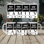 Personalized Family Photo Mug – Custom Picture & Quote Coffee Cup | “Family Where Life Begins” Gift