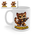 Furrbacca Funny Cat Mug – Cute Space Warrior Kitten Coffee Cup – Sci-Fi Inspired Novelty Gift for Cat Lovers