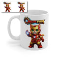 Iron Paw Superhero Cat Mug – Armoured Kitten Coffee Cup – Funny Gift for Cat Lovers