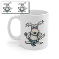 Funny Mechanic Dog Coffee Mug – Cartoon Dog with Spanner Ceramic Mug – Novelty Gift for Mechanics, Engineers & Dog Lovers