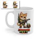 Pawpaw Fett Funny Cat Mug – Cute Space Bounty Hunter Kitten Coffee Cup – Sci-Fi Inspired Novelty Gift for Cat Lovers