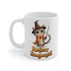 Purrfessor Meowgonagall Cat Wizard Mug – Cute Magical Kitten Coffee Cup – Funny Fantasy Ceramic Mug Gift