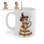 Purrfessor Meowgonagall Cat Wizard Mug – Cute Magical Kitten Coffee Cup – Funny Fantasy Ceramic Mug Gift