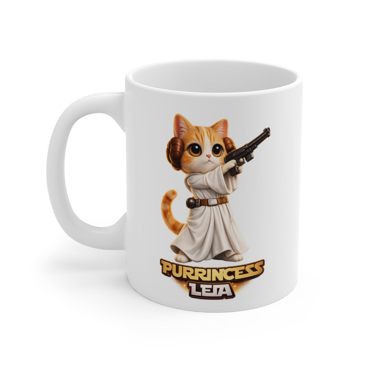 Cute Space Princess Cat Mug – Funny Sci-Fi Kitten Coffee Cup Gift