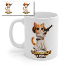 Cute Space Princess Cat Mug – Funny Sci-Fi Kitten Coffee Cup Gift