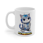 Cute Space Robot Cat Mug – Funny Sci-Fi Kitten Coffee Cup – Galaxy Droid Inspired Novelty Gift