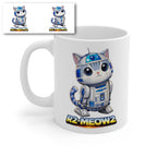 Cute Space Robot Cat Mug – Funny Sci-Fi Kitten Coffee Cup – Galaxy Droid Inspired Novelty Gift