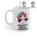 Funny Unicorn Mood Mug – “Today’s Mood: Approach With Caution” Rainbow Unicorn Coffee Cup – Sarcastic Novelty Gift