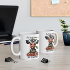 Funny Cow Mug – “It’s Tough Being a Genius but I Manage” – Cute Animal Coffee Cup for Cow Lovers