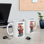Funny Coffee Mug – “Coffee Addict” Crazy Chicken Design | Perfect Gift for Coffee Lovers & Morning Humor