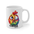 Colourful Funny Chicken Coffee Mug – “Coffee First” Cute Rooster Cup for Morning Coffee Lovers