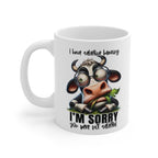 Funny Cow Mug – “I Have Selective Hearing” Coffee Cup | Cute Farm Animal Gift for Cow Lovers, Farmers & Office Humour