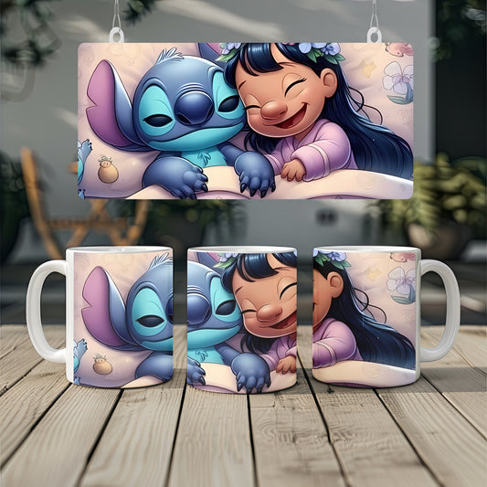 Lilo & Stitch Floral Friendship Mug – Cute Disney‑Inspired Gift for Fans