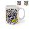 Funny Father’s Day Mug – “Your Worth More Than Every Penny” Dad Joke Coffee Cup Gift