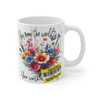 You Mean the World to Me Mum Mug – Mother’s Day Floral Coffee Cup Gift for Mum