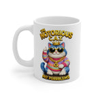 The Notorious C.A.T. Funny Rap Cat Mug – Mo’ Purrblems Novelty Coffee Cup – Cute Hip Hop Cat Gift