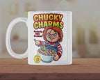 Chucky Charms Horror Coffee Mug – Killer Cereal Parody Cup for Horror Movie Fans
