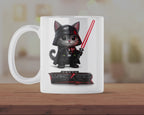 Darth Wisker Funny Cat Mug – Cute Space Villain Kitten Coffee Cup – Novelty Sci-Fi Gift for Cat Lovers