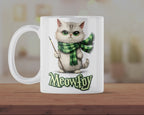 Meowfoy Cat Wizard Mug – Cute Magical Cat Coffee Cup – Funny Fantasy Kitten Ceramic Mug Gift