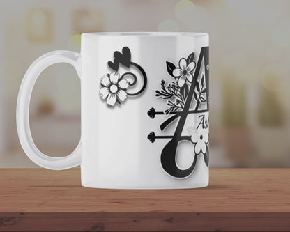 Flower Monogram Mug