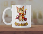Hermeownie Cat Wizard Mug – Cute Magical Kitten Coffee Cup – Funny Fantasy Cat Ceramic Mug Gift