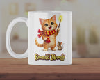 Rawnald Meowsly Wizard Cat Mug – Cute Magical Kitten Coffee Cup Gift for Cat Lovers