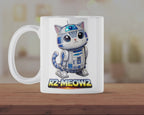 Cute Space Robot Cat Mug – Funny Sci-Fi Kitten Coffee Cup – Galaxy Droid Inspired Novelty Gift